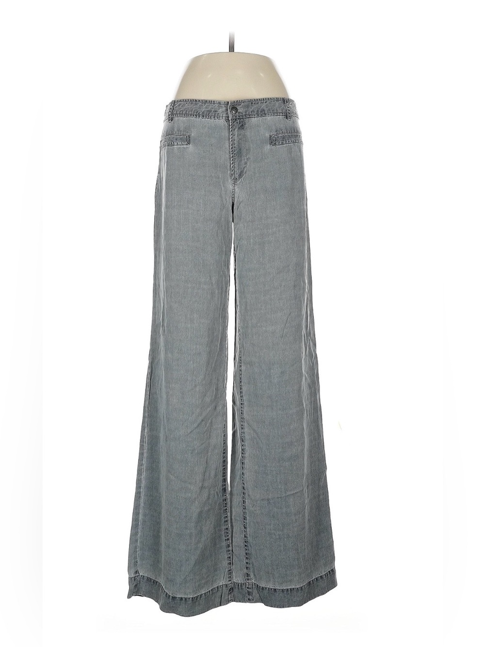 NWT Tibi 100% Lyocell - size 8 Gray washed wide-leg pants